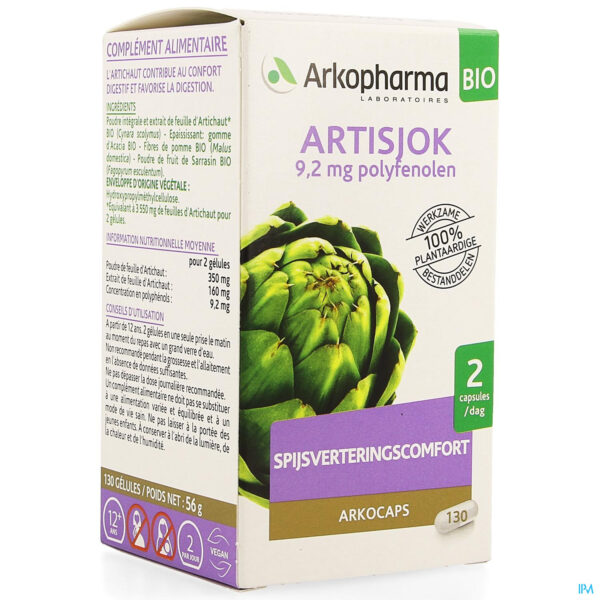 Packshot Arkocaps Artisjok Bio Caps 130