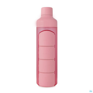 Productshot Yos Water Bottle & Pill Box Daily Perfect Pink