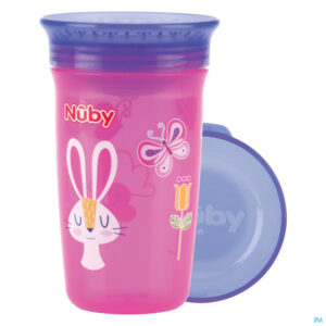 Productshot Nuby 360° Wonder Cup 300ml 6m+ Roze Print