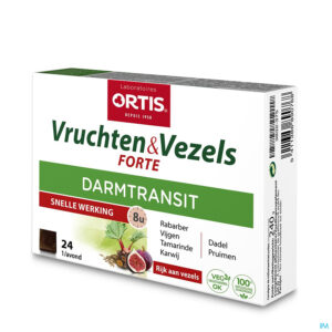 Packshot Ortis Vruchten & Vezels Forte Blokje 24