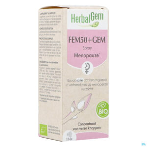 Packshot Herbalgem Fem50+ Gem Spray Bio 15ml