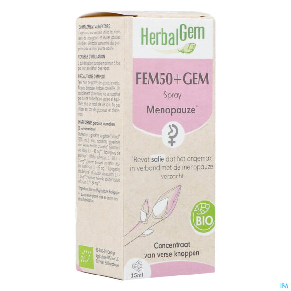 Packshot Herbalgem Fem50+ Gem Spray Bio 15ml