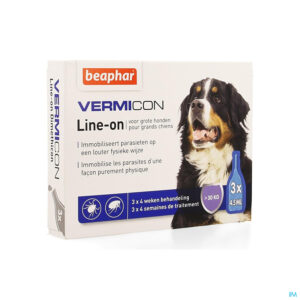 Packshot Beaphar Vermicon Line-on Grote Hond 3x4,5ml
