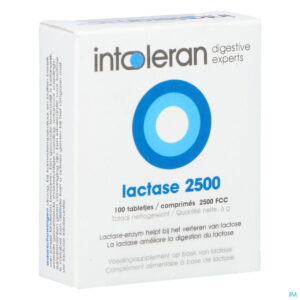 Packshot Intoleran Lactase 2500 Fcc Tabl 100