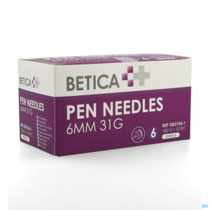 Packshot Betica Pen Needles 6mm 31g 100
