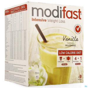 Packshot Modifast Intensive Vanilla Flavoured Milksh. 8x55g