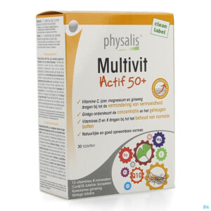 Packshot Physalis Multivit Actif 50+ Comp 30