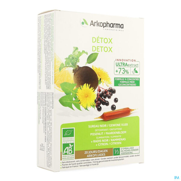 Packshot Arkofluide Detox Bio Nf Amp 20