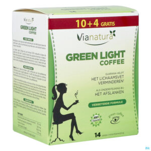 Packshot Vianatura Green Light Coffee Zakje 10+4 Gratis