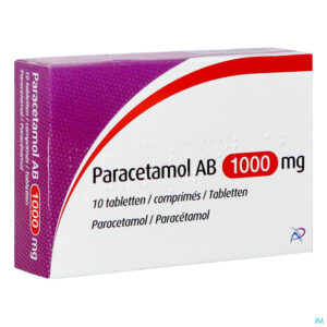 Packshot Paracetamol Ab 1000mg Comp 10