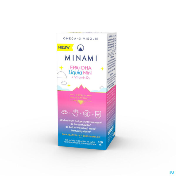 Packshot Minami Epa+dha Liquid Mini + Vit D3 Fl 100ml
