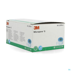 Packshot Micropore S 3m Hechtpleister 2,5x500cm 12