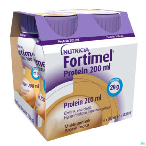 Packshot Fortimel Protein 200ml Mokka 4x200ml