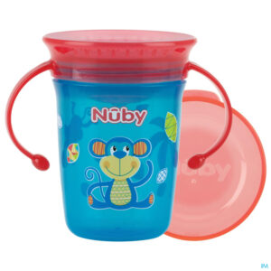 Productshot Nuby 360° Wonder Cup Handvat Aqua 240ml 6m+