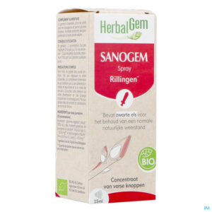Packshot Herbalgem Sanogem Spray Bio 15ml