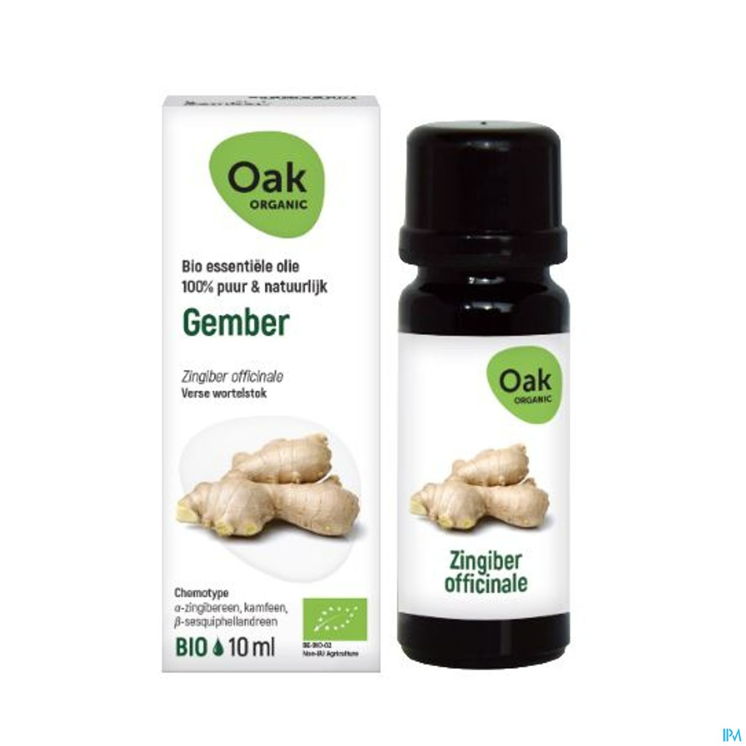 Productshot Oak Ess Olie Gember 10ml Bio