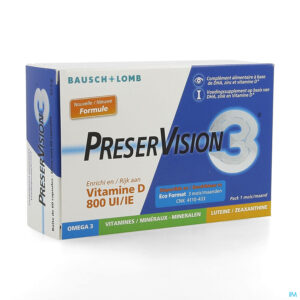 Packshot Preservision 3 + Vit D3 Caps 60