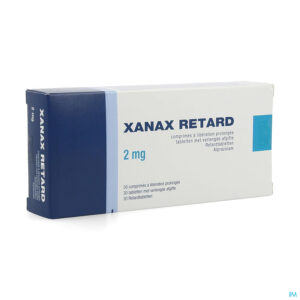 Packshot Xanax Retard 2mg Pi Pharma Verl.afg. Comp 30 Pip