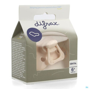 Packshot Difrax Fopspeen Dental 6+ M Uni/pure Roze/blossom