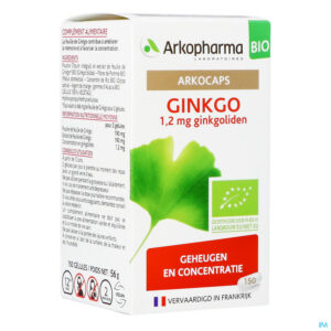 Packshot Arkocaps Ginkgo Bio Caps 150