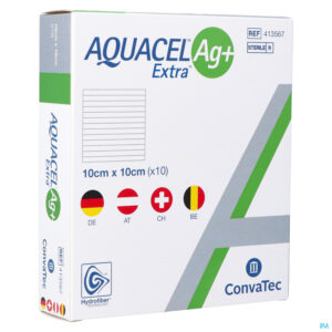 Packshot Aquacel Ag+ Extra 10 X 10cm 10 413567