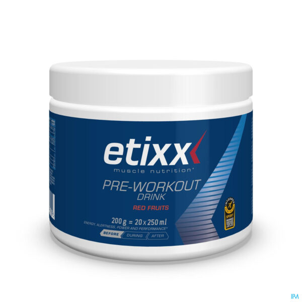 Packshot Etixx Pre-workout Red Fruits Pdr 200g