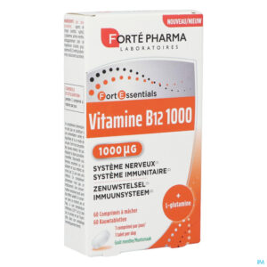Packshot Vitamine B12 1000 Forte Pharma Tabl 60