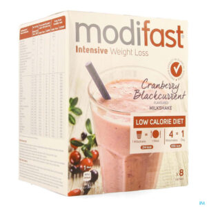 Packshot Modifast Intensive Milkshake Cranberry 440g