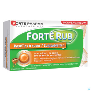 Packshot Forte Rub Keeltabletten Honing 24