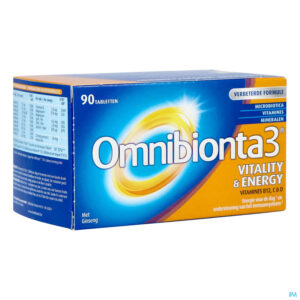 Packshot Omnibionta 3 Vitality Energy Tabl 90