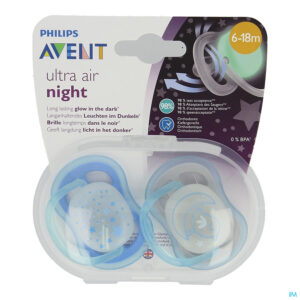 Packshot Philips Avent Fopspeen +6m Air Night Mix