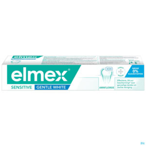 Packshot Elmex Sensitive Gentle White Tandpasta Tube 75ml