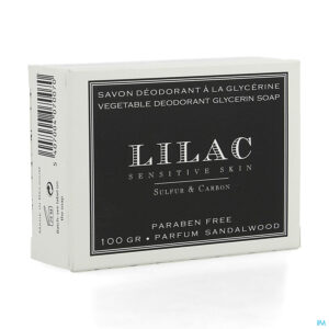 Packshot Lilac Deodorantzeep Glycerine Zwavel&act.kool 100g