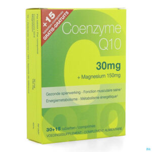 Packshot Coenzyme Q10 30mg+mg Comp 30+comp 15 Grat. Revogan