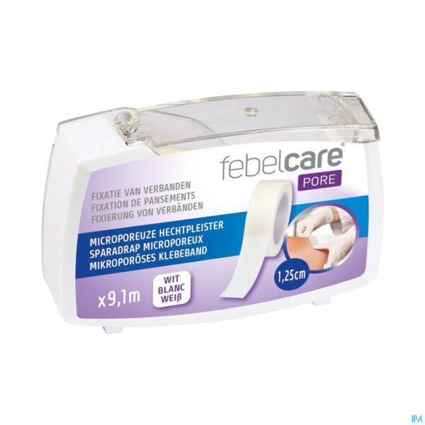 Packshot Febelcare Pore Micropor.hechtpleister 12,5mmx9,14m
