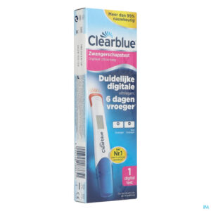 Packshot Clearblue Zwangerschapstest Digitaal Ultravroeg 1