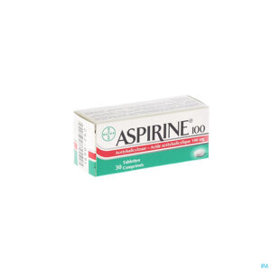Packshot Aspirine 100mg Comp 30