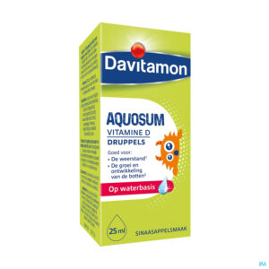 Packshot Davitamon Vitamin D Aquosum Druppels 25ml