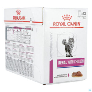 Packshot Royal Canin Cat Renal Chick.gravy Pouch Wet 12x85g