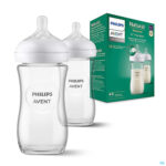 Productshot Philips Avent Natural 3.0 Zuigfles Glas Duo2x240ml
