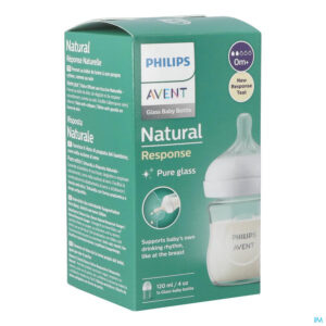 Packshot Philips Avent Natural 3.0 Zuigfles Glas 120ml