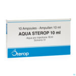 Packshot Aqua Sterop Pour Inj Solvens Amp 10 X 10ml