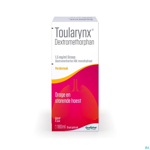 Packshot Toularynx Dextromethorphan 180 ml siroop
