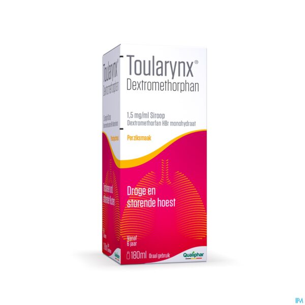 Packshot Toularynx Dextromethorphan 180 ml siroop