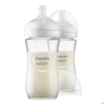 Productshot Philips Avent Natural 3.0 Zuigfles Glas Duo2x240ml