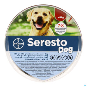 Packshot Seresto Dog 4,5g + 2,03 Halsband >8kg