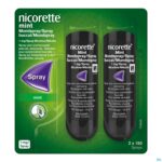 Packshot Nicorette Mint Mondspray 2x150 Sprays 1mg/spray Packshot Nicorette Mint Mondspray 2x150 Sprays 1mg/spray