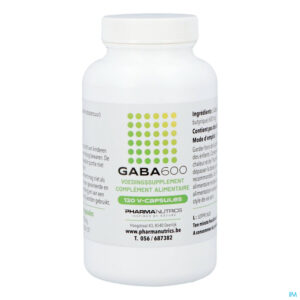 Packshot Gaba 600 V-caps 120 Pharmanutrics