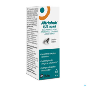 Packshot Altriabak 0,25mg/ml Oogdruppels Fl 5ml