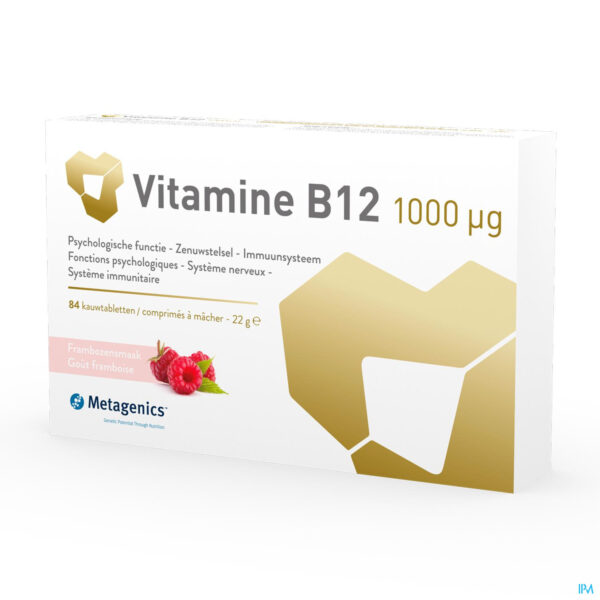 Packshot Vitamine B12 1000mcg Kauwtabl 84 Metagenics